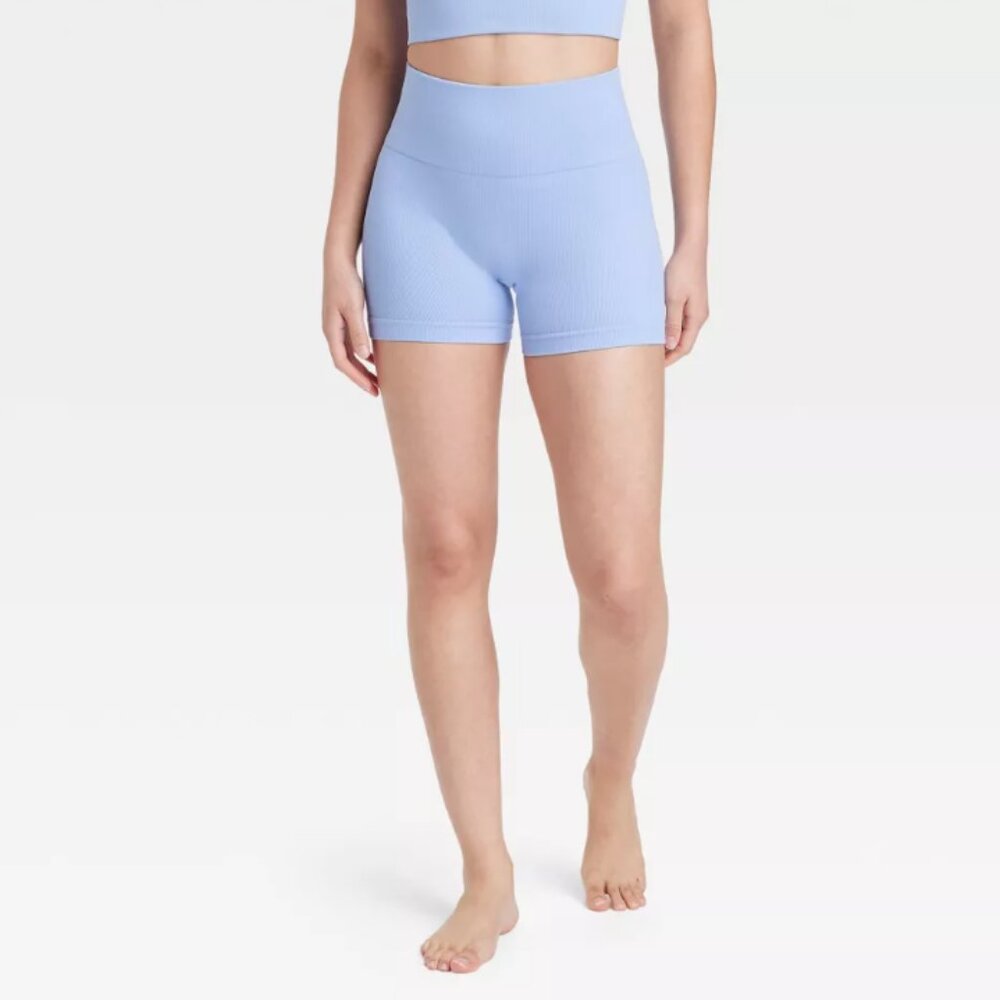 NWT Women's Seamless High-Rise Bike Shorts 4" - JoyLab Purple